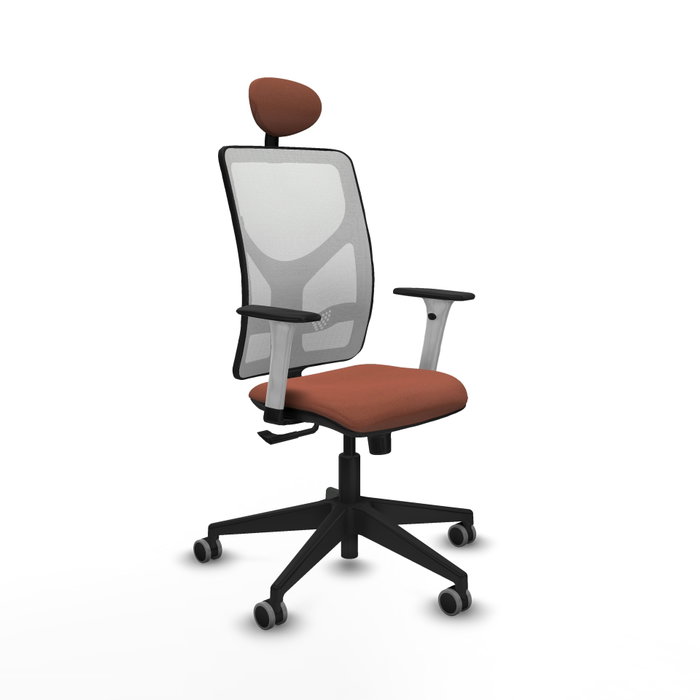 PIQUERAS Y CRESPO Silla de oficina Motilla con mecanismo Sincro, Marrón y Blanco PIQUERAS Y CRESPO Silla de oficina Motilla con mecanismo Sincro, Marrón y Blanco
