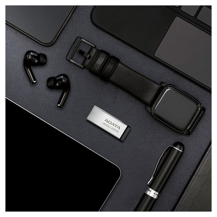 ADATA UR350 Memoria USB 256 GB, USB-A 3.2 Gen 1 (5 Gbit/s), 100 MB/s Lectura, Negro/Plata ADATA UR350 Memoria USB 256 GB, USB-A 3.2 Gen 1 (5 Gbit/s), 100 MB/s Lectura, Negro/Plata