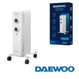 DAEWOO Radiador de aceite de 5 elementos 1000W - blanco