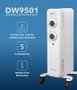 DAEWOO Radiador de aceite de 5 elementos 1000W - blanco