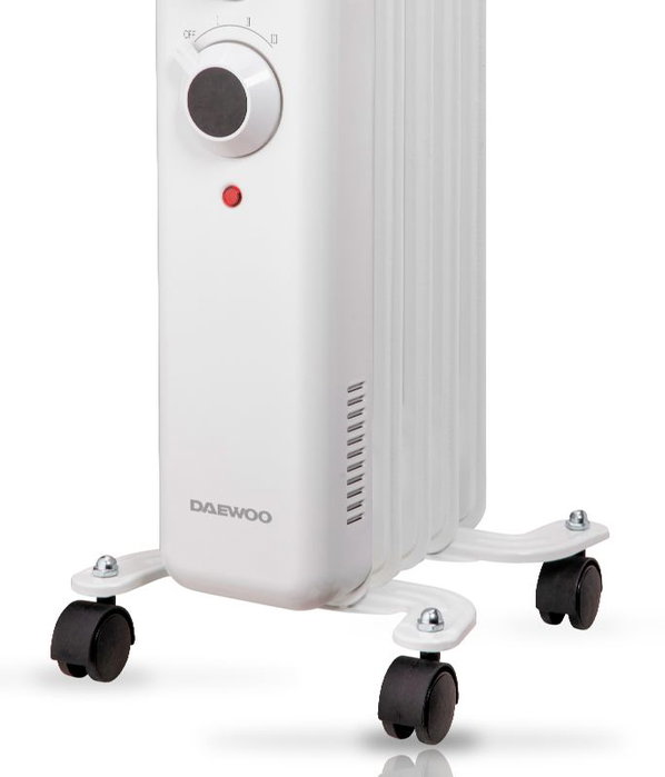 DAEWOO Radiador de aceite de 5 elementos 1000W - blanco