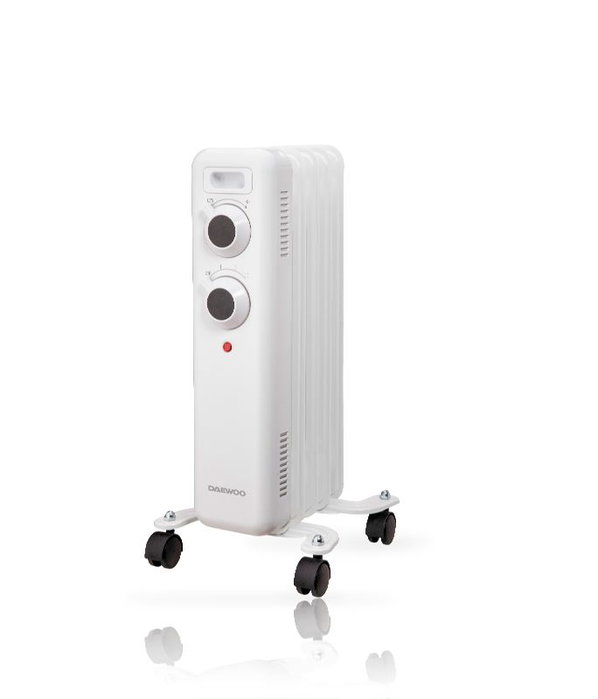 DAEWOO Radiador de aceite de 5 elementos 1000W - blanco