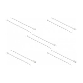 DeLOCK 18946 Brida de entrada paralela con ojal de fijación 300 x 4,8 mm blanco