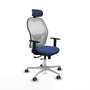 PIQUERAS Y CRESPO Silla de oficina Jorquera Azul Marino y Blanco