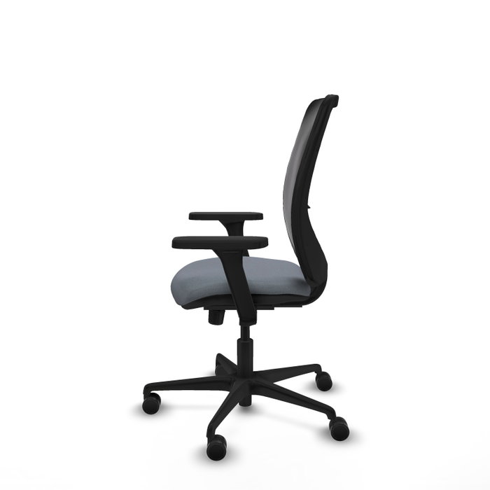 PIQUERAS Y CRESPO Silla de oficina Zulema con mecanismo Sincro, Gris y Negro