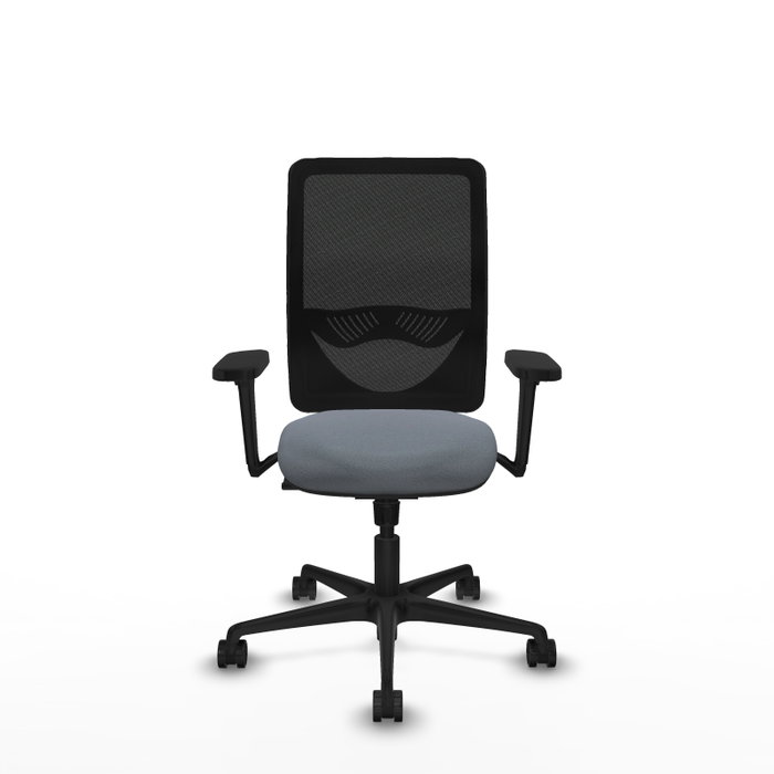 PIQUERAS Y CRESPO Silla de oficina Zulema con mecanismo Sincro, Gris y Negro