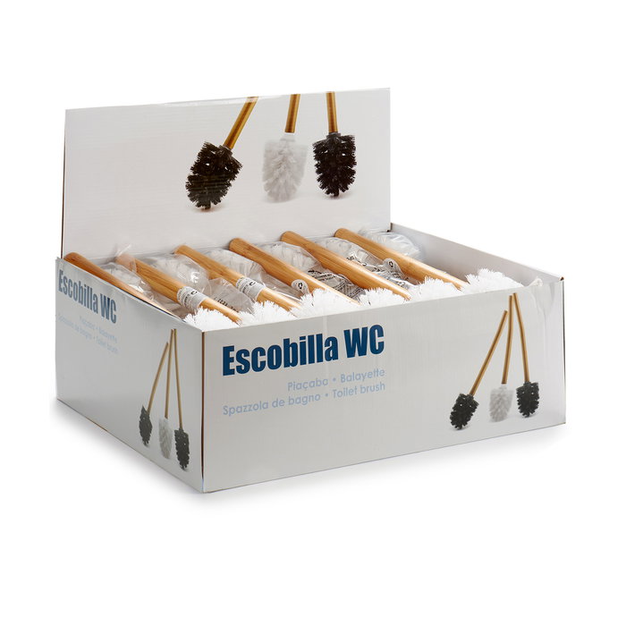 Berilo Escobilla Bambú Blanca 8x35x8 cm (Set de 24)