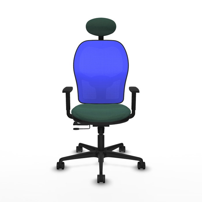 PIQUERAS Y CRESPO Silla de oficina Jorquera Sincro/Traslack Verde botella y Azul