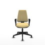 PIQUERAS Y CRESPO Silla de oficina Elche, Similpiel Crema, Mecanismo Asincro, Base Negra