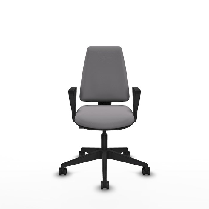 PIQUERAS Y CRESPO Silla de oficina Elche Gris con Brazos Fijos