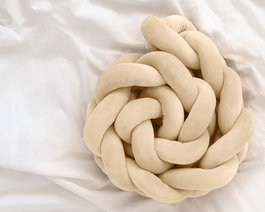 KioKids Trenza Decorativa Beige para Cuna Protector Barrotes Bebé Poliéster y Spandex +0 Meses