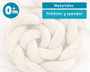 KioKids Trenza Decorativa Beige para Cuna Protector Barrotes Bebé Poliéster y Spandex +0 Meses