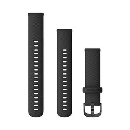 Garmin 010-12932-01 Ersatzarmband 18mm Silikon Schwarz/Schiefergrau - Correa de repuesto para Captain Marvel, vívoactive 4S, vívomove 3S