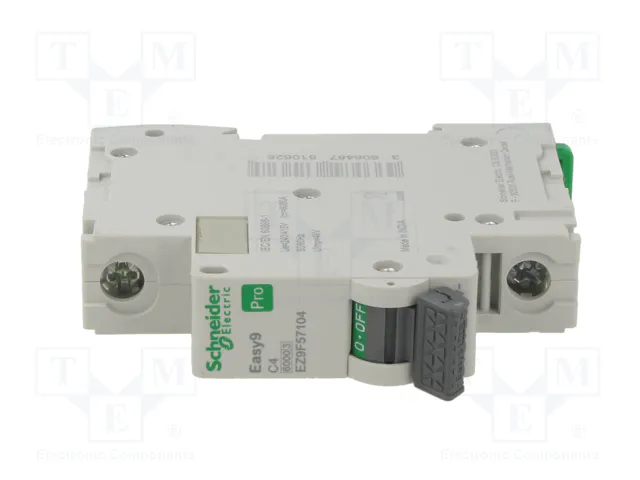 SCHNEIDER ELECTRIC Interruptor magnetotérmico Easy9 Pro 4A 1 Polo 6kA SCHNEIDER ELECTRIC Interruptor magnetotérmico Easy9 Pro 4A 1 Polo 6kA
