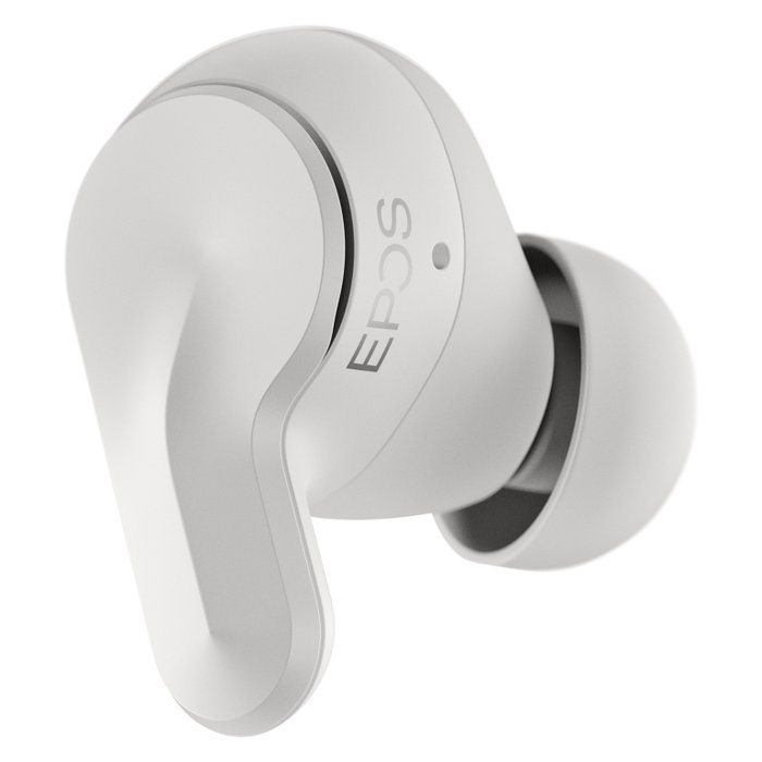 EPOS Adapt E1 Nordic White Auriculares TWS Bluetooth 5.3 con ANC Híbrido, Certificado Microsoft Teams