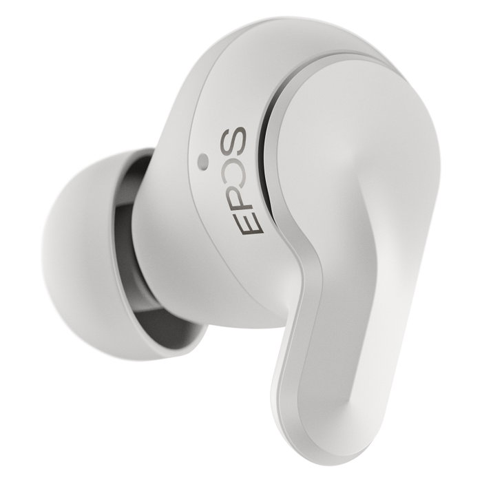 EPOS Adapt E1 Nordic White Auriculares TWS Bluetooth 5.3 con ANC Híbrido, Certificado Microsoft Teams