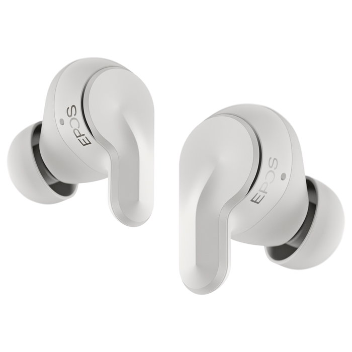 EPOS Adapt E1 Nordic White Auriculares TWS Bluetooth 5.3 con ANC Híbrido, Certificado Microsoft Teams