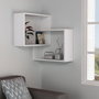 Hanah Home Estantería de Pared Ring Blanco 68x68x60 cm Tablero de Partículas Recubierto de Melamina