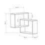 Hanah Home Estantería de Pared Ring Blanco 68x68x60 cm Tablero de Partículas Recubierto de Melamina
