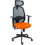 PIQUERAS Y CRESPO Silla de oficina Cilanco con mecanismo Sincro, asiento naranja oscuro y respaldo negro