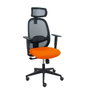 PIQUERAS Y CRESPO Silla Cilanco con Mecanismo Sincro, Asiento Naranja Oscuro y Respaldo Negro