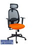 PIQUERAS Y CRESPO Silla Cilanco con Mecanismo Sincro, Asiento Naranja Oscuro y Respaldo Negro