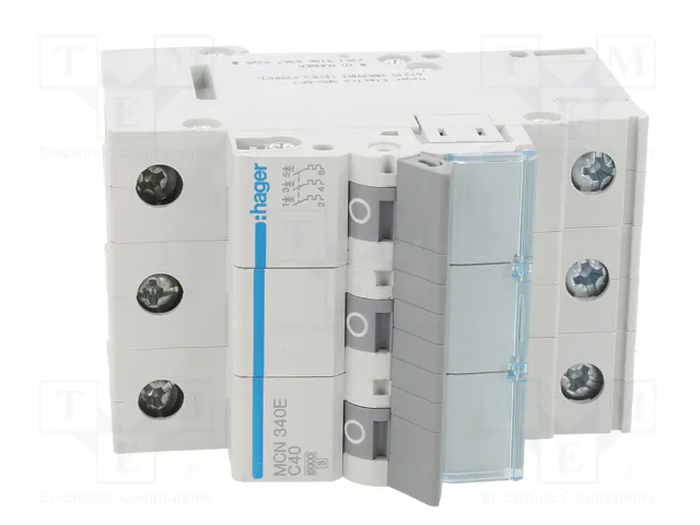 HAGER MCN340E Interruptor magnetotérmico 3 polos 40A 6kA