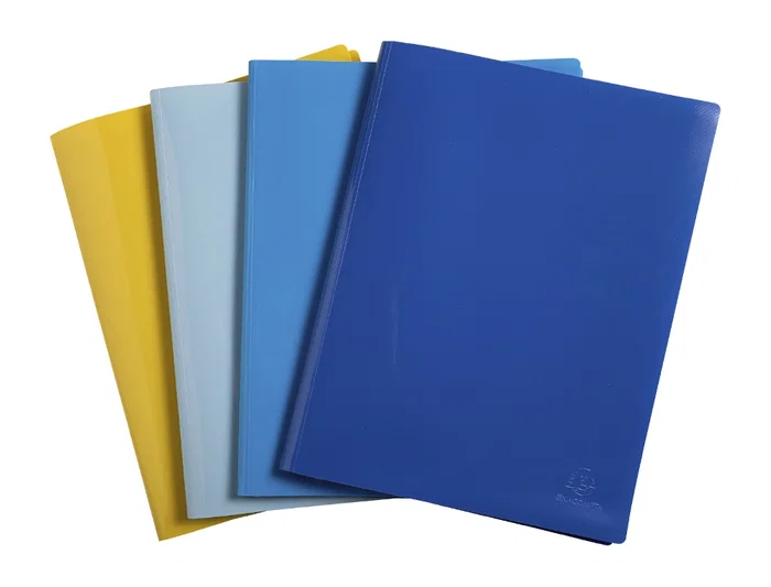 Exacompta Carpeta Escaparate 100 Fundas A4 Reciclada Polipropileno Colores Surtidos