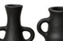 DKD Home Decor Jarrón Moderno Negro Set de 3 (2 Unidades) 6 x 13 x 10 cm