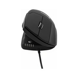 Contour Design Unimouse Ratón Ergonómico Vertical para Zurdos, Negro, Óptico 4000 DPI, 7 Botones, USB Tipo C, FSC, GRS