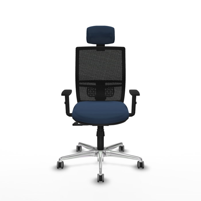 PIQUERAS Y CRESPO Silla de oficina Yunquera con mecanismo Sincro, Azul marino y Negro PIQUERAS Y CRESPO Silla de oficina Yunquera con mecanismo Sincro, Azul marino y Negro
