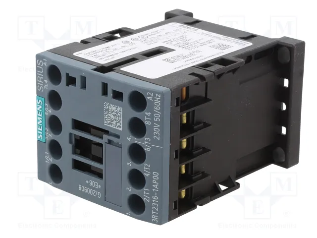 SIEMENS 3RT2316-1AP00 Contactor 4-polar 9A 230VAC SIEMENS 3RT2316-1AP00 Contactor 4-polar 9A 230VAC