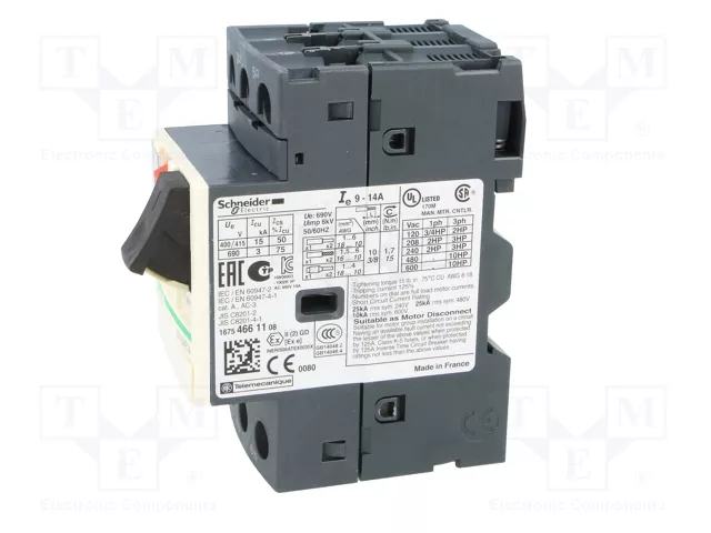 SCHNEIDER ELECTRIC GV2ME16 Interruptor motorizado 5,5kW 230÷690VAC