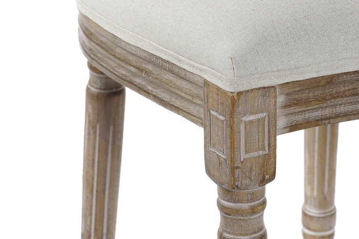 DKD Home Decor Silla Tradicional Beige Natural con Rejilla y Medallón, 46 x 95 x 49 cm, Pack de 2 Unidades