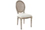 DKD Home Decor Silla de Caucho y Lino Beige con Rejilla