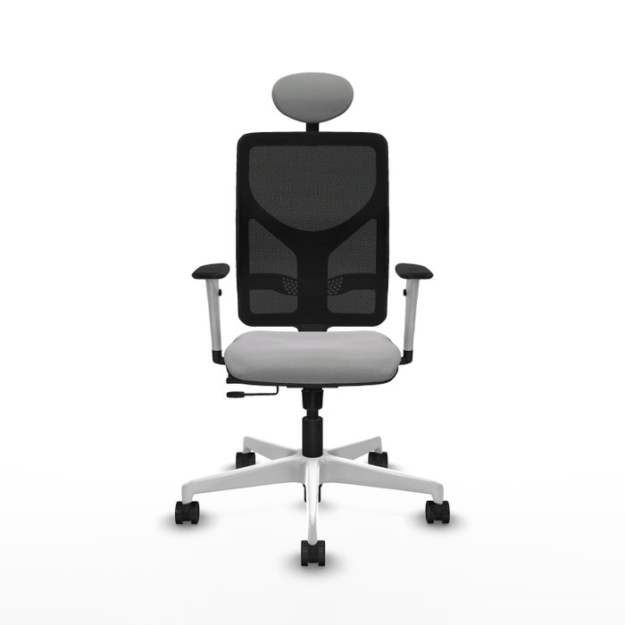 PIQUERAS Y CRESPO Silla de oficina Motilla con mecanismo Sincro/Traslack, Gris claro y Negro