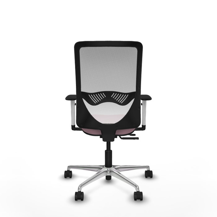 PIQUERAS Y CRESPO Silla de oficina Zulema Rosa y Blanca con mecanismo Sincro/Traslack