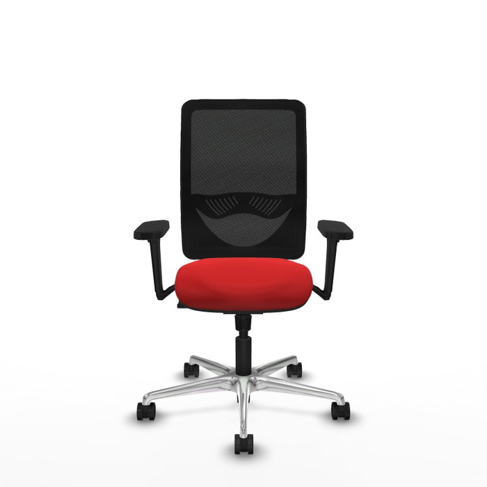 PIQUERAS Y CRESPO Silla de oficina Zulema con Mecanismo Sincro, Rojo y Negro