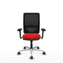 PIQUERAS Y CRESPO Silla de oficina Zulema con Mecanismo Sincro, Rojo y Negro
