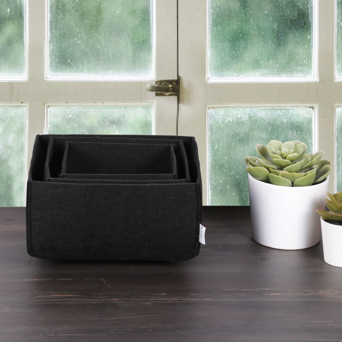 Aberto Design Set Organizador Escritorio Fieltro Negro 6269 (3 Piezas) Mantente organizado y con estilo
