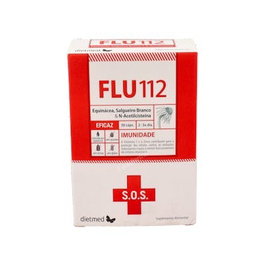 DIETMED Flu112 30Cap. Suplemento SOS a base de plantas, vitaminas y minerales con Vitamina C y Zinc, Echinacea y Sauce Blanco