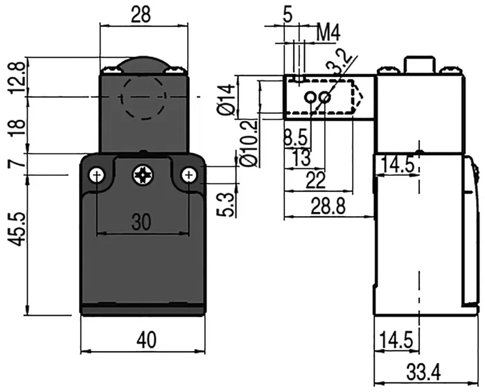 PIZZATO ELETTRICA Interruptor de seguridad de bisagra FC NC x2 IP67