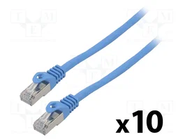 Lanberg Pack de 10 Patchcord Cat 6 F/UTP 2m Azul