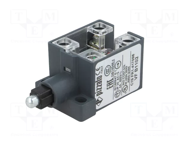 PIZZATO ELETTRICA Interruptor de fin de carrera con émbolo de metal NC x2