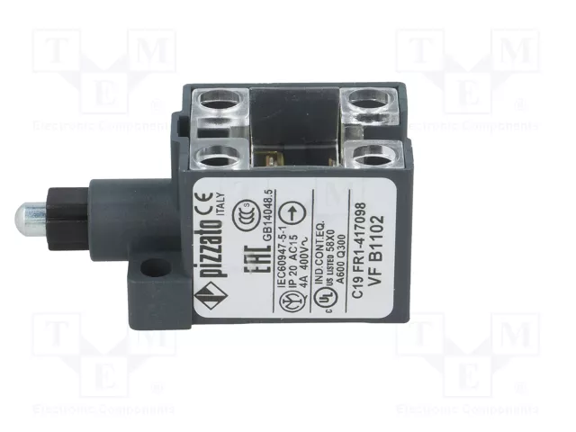 PIZZATO ELETTRICA Interruptor de fin de carrera con émbolo de metal NC x2