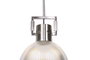 DKD Home Decor Lámpara de Techo de Cristal y Metal, Surtido de 2 Unidades (Plateado/Negro) inevitablemente para Loft