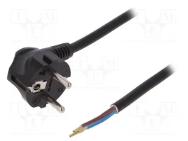 PLASTROL Cable de alimentación H03VV-F, OMY 3x1,5mm² 10m Negro