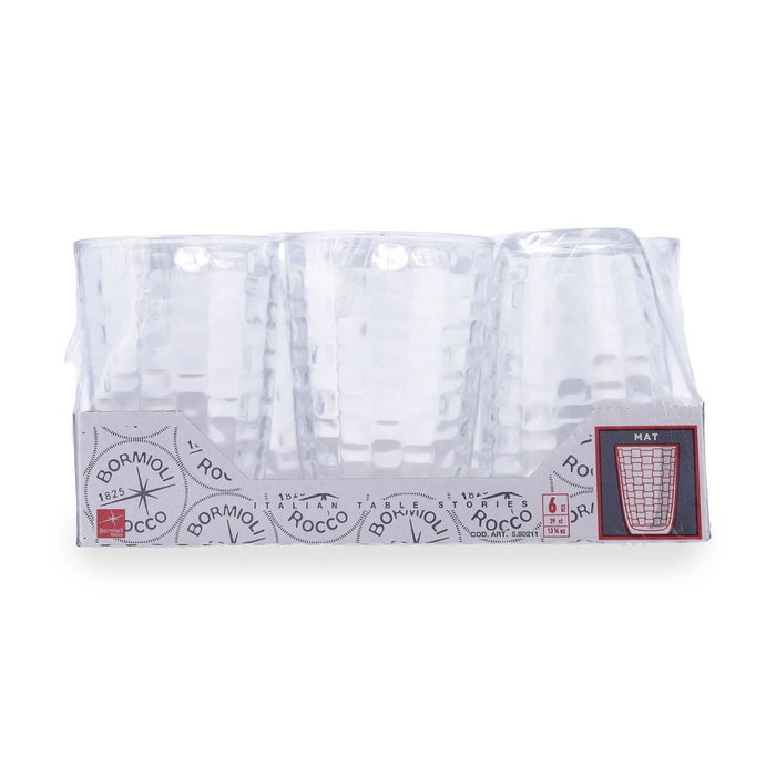 Set 6 Vasos Altos Vidrio Mat Bormioli Rocco 39 cL Set 6 Vasos Altos Vidrio Mat Bormioli Rocco 39 cL