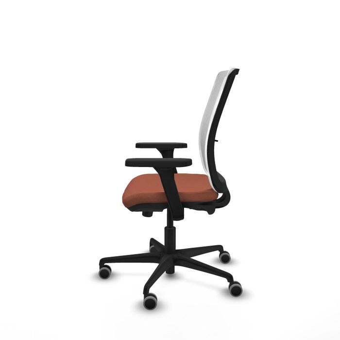 PIQUERAS Y CRESPO Silla de Oficina Haches con Mecanismo Sincro/Traslack, Marrón y Blanco PIQUERAS Y CRESPO Silla de Oficina Haches con Mecanismo Sincro/Traslack, Marrón y Blanco