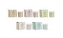 DKD Home Decor Vela Cristal Cera Parafina 9x9x9 120 gr, Surtido de 5 unidades